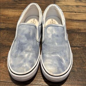 No Boundaries Blue Slip-On Wedges